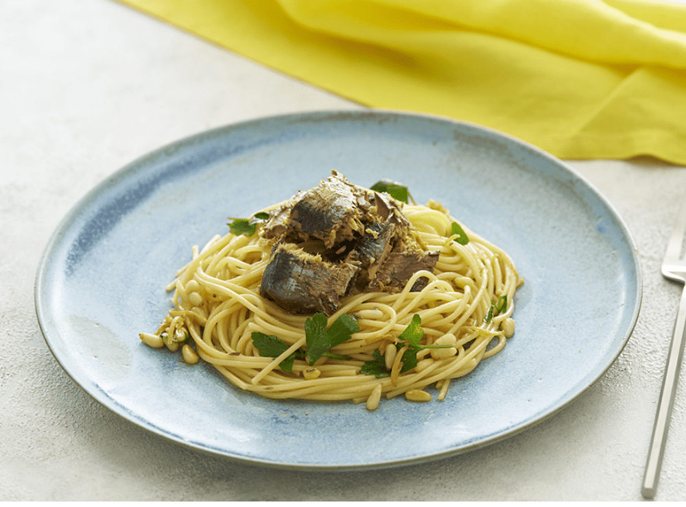 コノシロのシチリア風パスタ